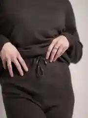 Серый костюм женский, трикотажный, брючный, оверсайз