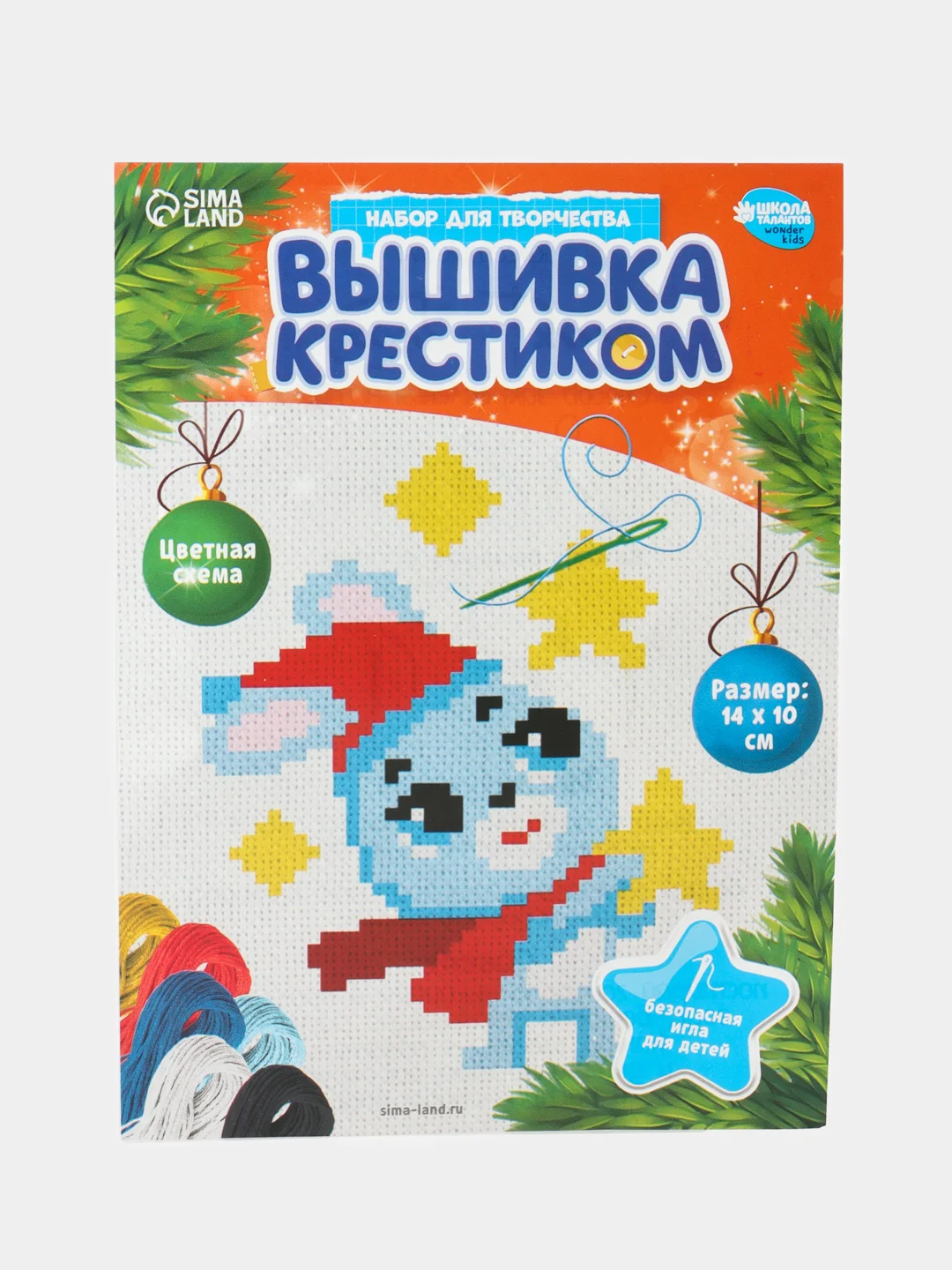 Алый вышивка крестиком Новогодняя 14 х 10 см ассорти 2 вида