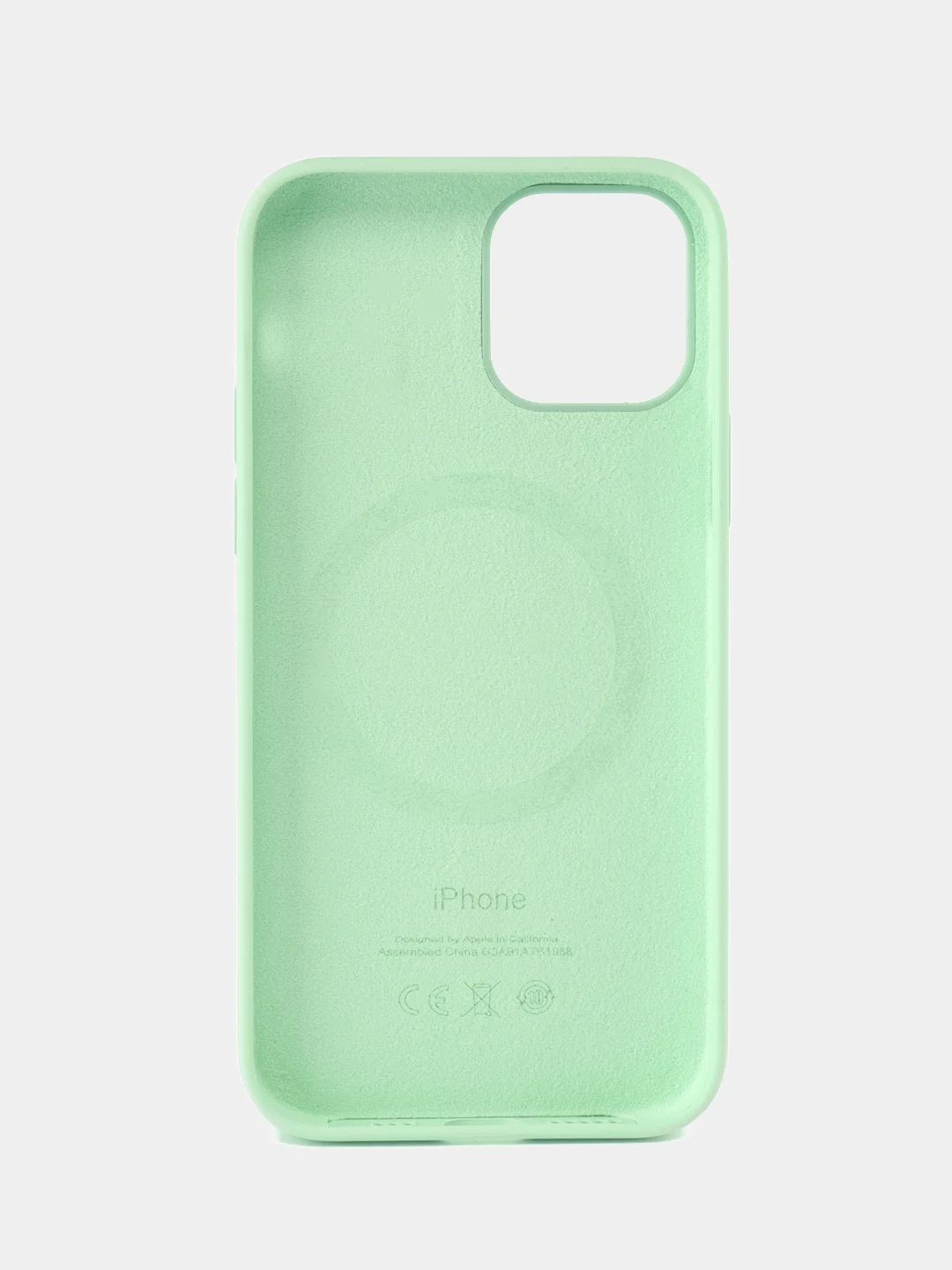 Салатовый силиконовый чехол Silicone Case MagSafe для iPhone 12/12 Pro (с магсэйф)