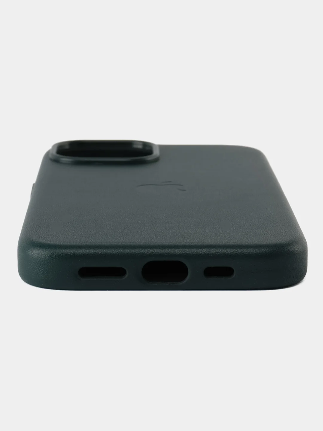 Зеленый кожаный чехол Leather Case для iPhone 15 с функцией MagSafe