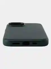 Зеленый кожаный чехол Leather Case для iPhone 15 с функцией MagSafe