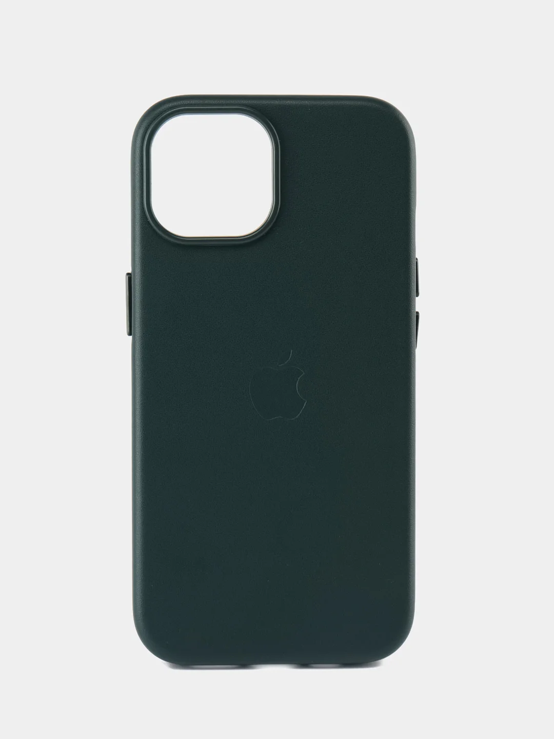 Зеленый кожаный чехол Leather Case для iPhone 15 с функцией MagSafe