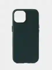 Зеленый кожаный чехол Leather Case для iPhone 15 с функцией MagSafe
