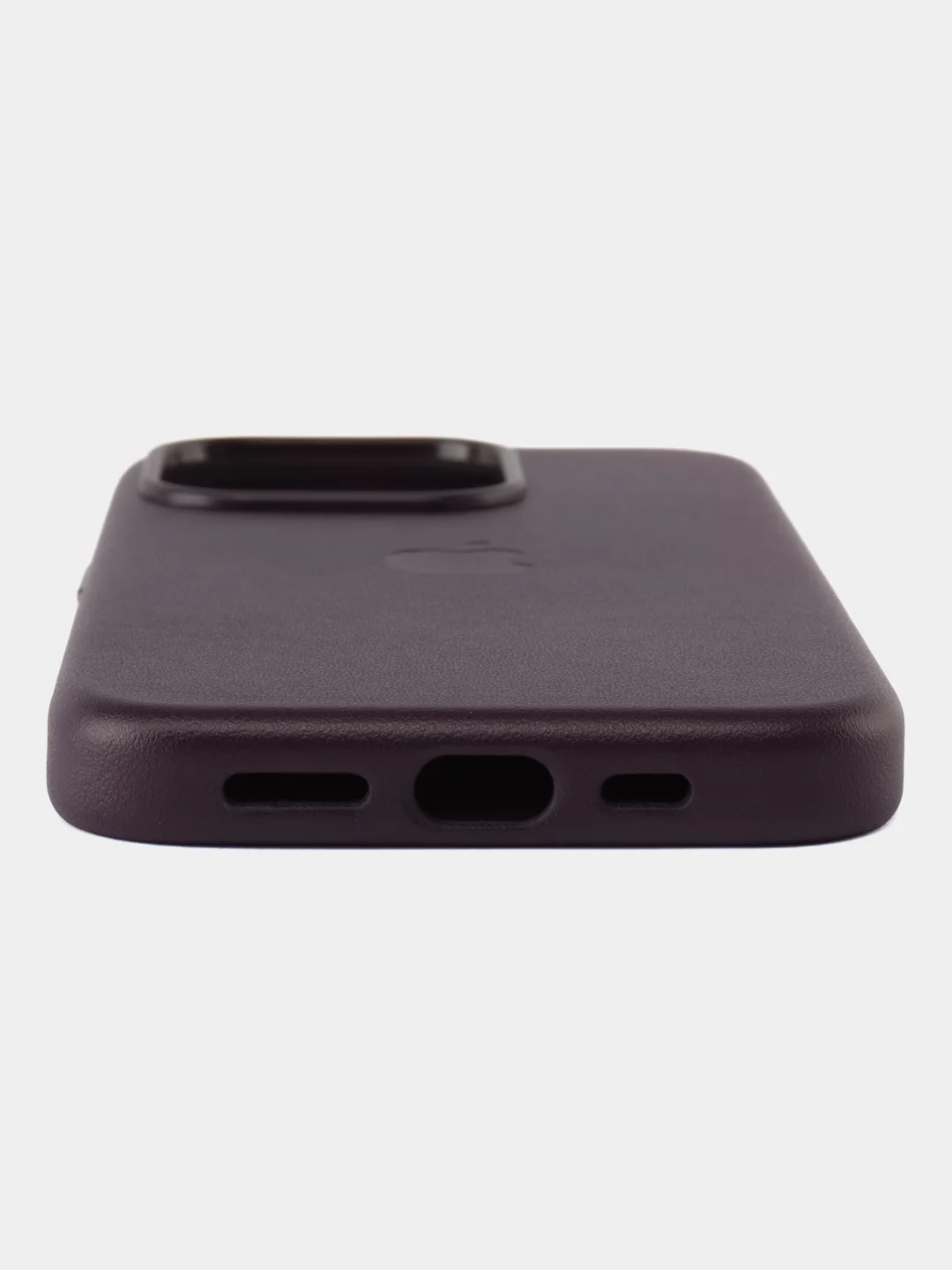 Тёмно-бордовый кожаный чехол Leather Case для iPhone 15 Pro с функцией MagSafe