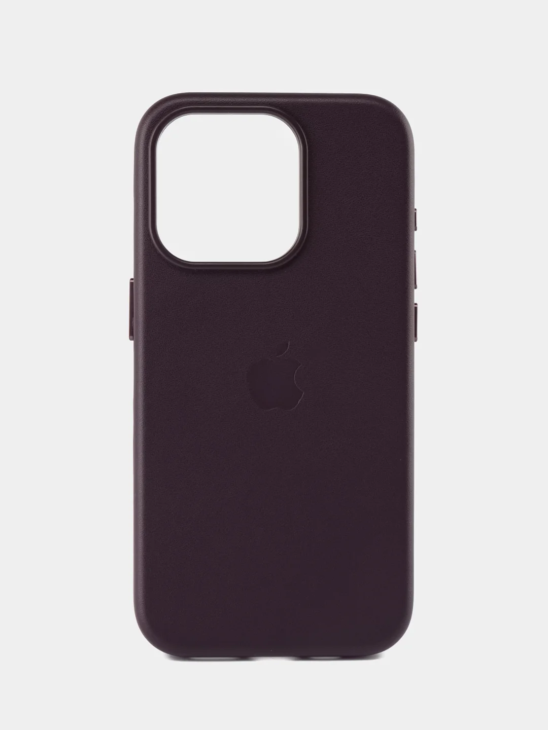 Тёмно-бордовый кожаный чехол Leather Case для iPhone 15 Pro с функцией MagSafe