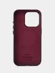 Тёмно-бордовый кожаный чехол Leather Case для iPhone 15 Pro с функцией MagSafe