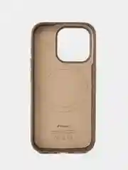 Хаки кожаный чехол Leather Case для iPhone 15 Pro с функцией MagSafe