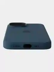 Темно-синий силиконовый чехол MagSafe для iPhone 15