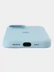 Голубой силиконовый чехол MagSafe для iPhone 15