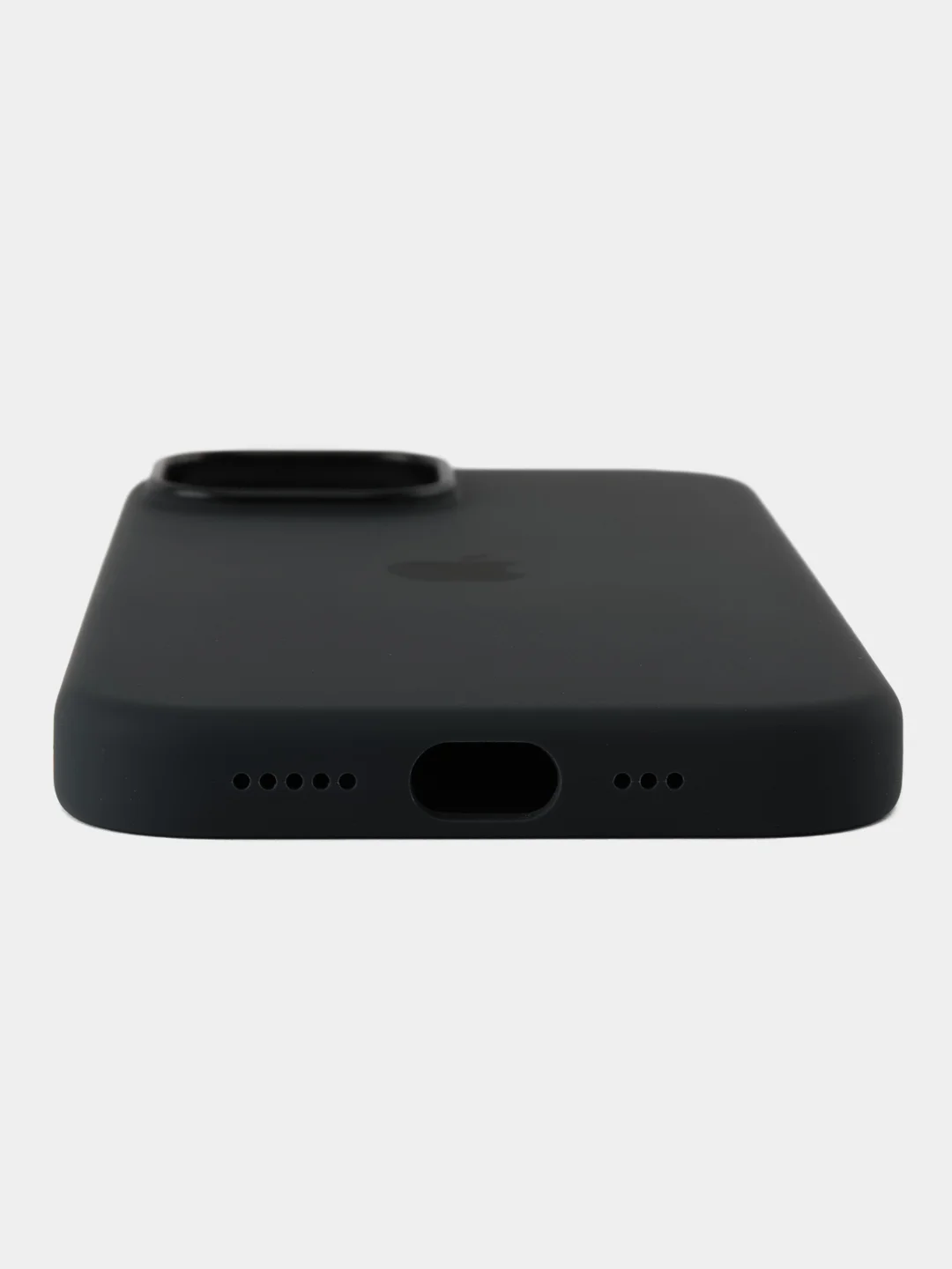 Черный силиконовый чехол MagSafe для iPhone 15