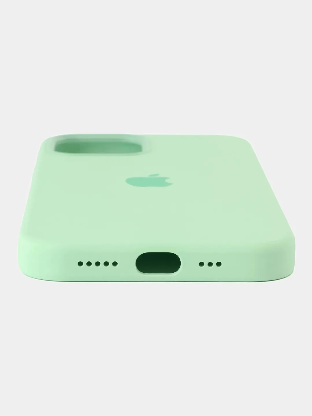 Салатовый силиконовый чехол Silicone Case MagSafe для iPhone 12/12 Pro (с магсэйф)