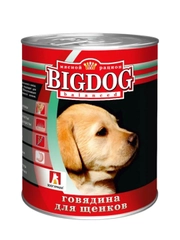 Влажный корм Zoogurman "BIG DOG" Premium Говядина, для щенков, 850 г