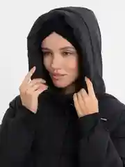 Черный куртка женская зимняя, пуховик женский зима