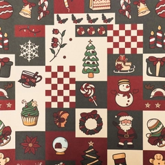 Новогодняя упаковочная крафтовая бумага, 4 вида, 70X100 см