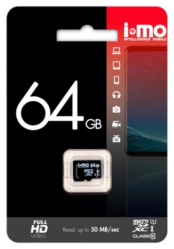 Карта памяти microSDHC IMO 64 Сlass 10 UHS-I
