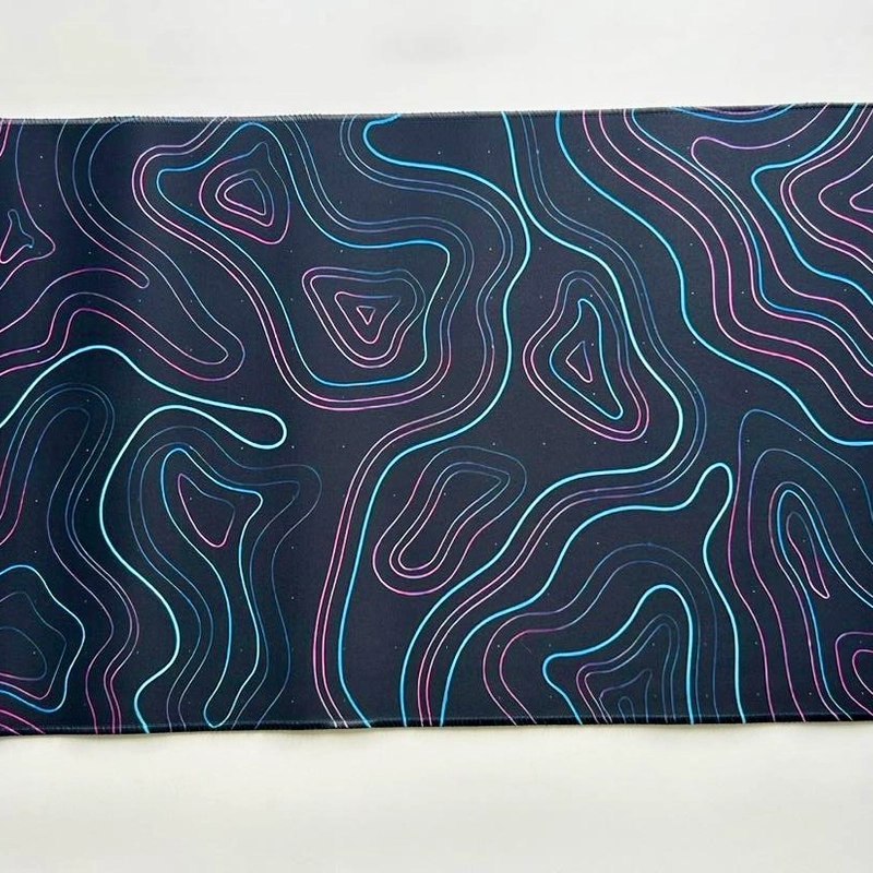 Коврик для мыши черный с узорами, 800*400*3