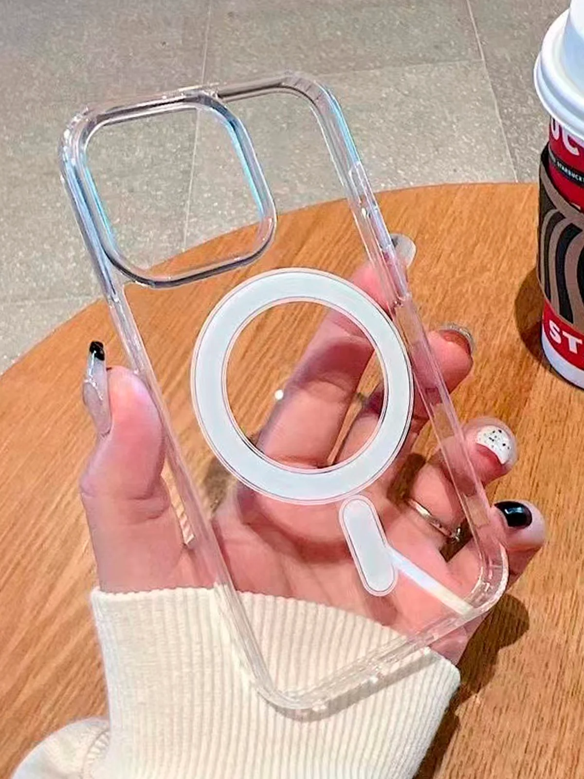 Прозрачный чехол для iPhone 11, 12, 13, 14, 15, 16, Pro, 15 Pro Max MagSafe, чехол на айфон магсейф