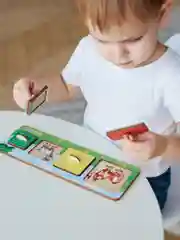 Зеленый рамки-вкладыши для малышей Геометрия Больше-меньше