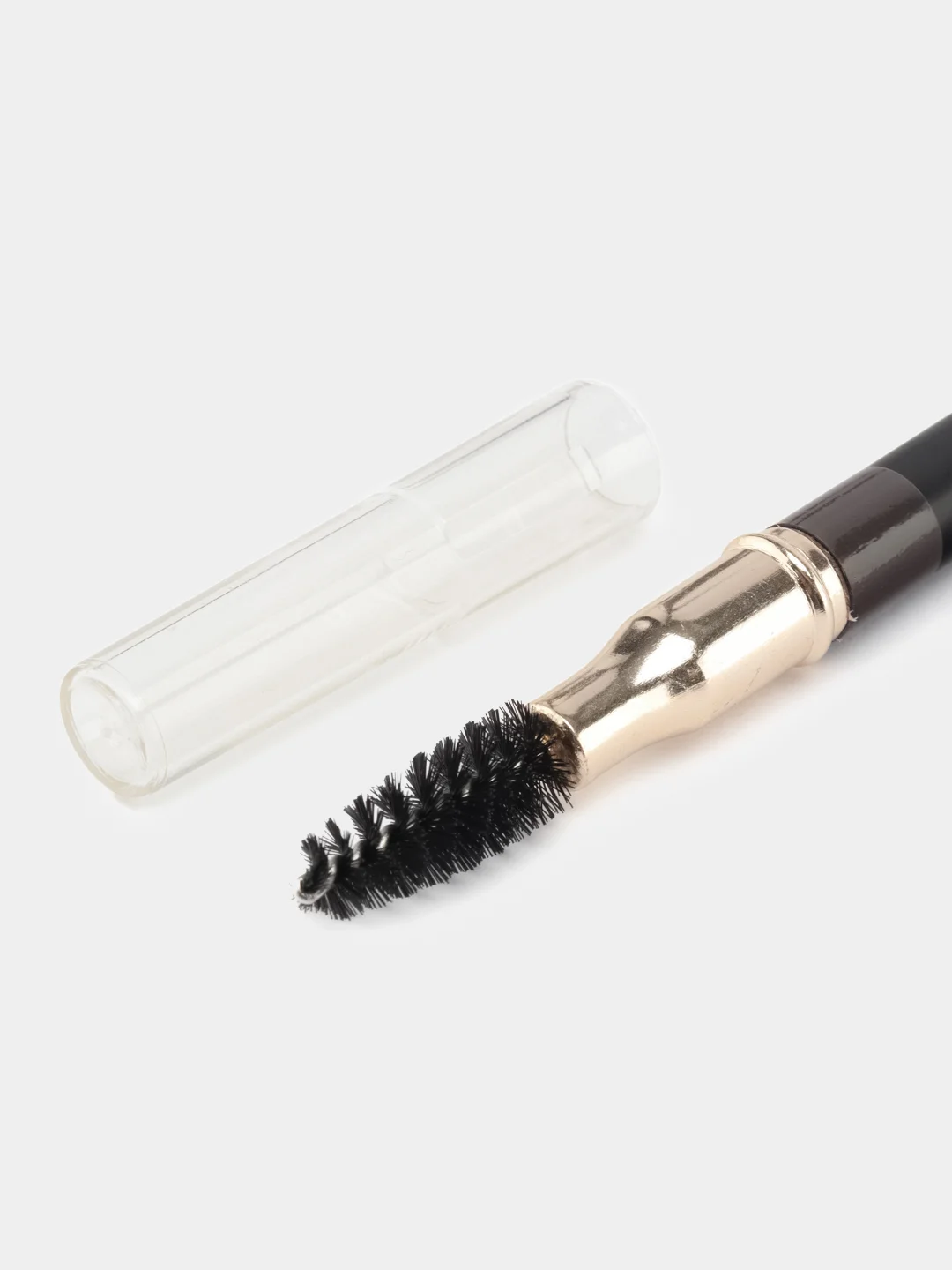 Коричневый карандаш для бровей kiki browliner 02 коричневый с щеточкой для моделирования