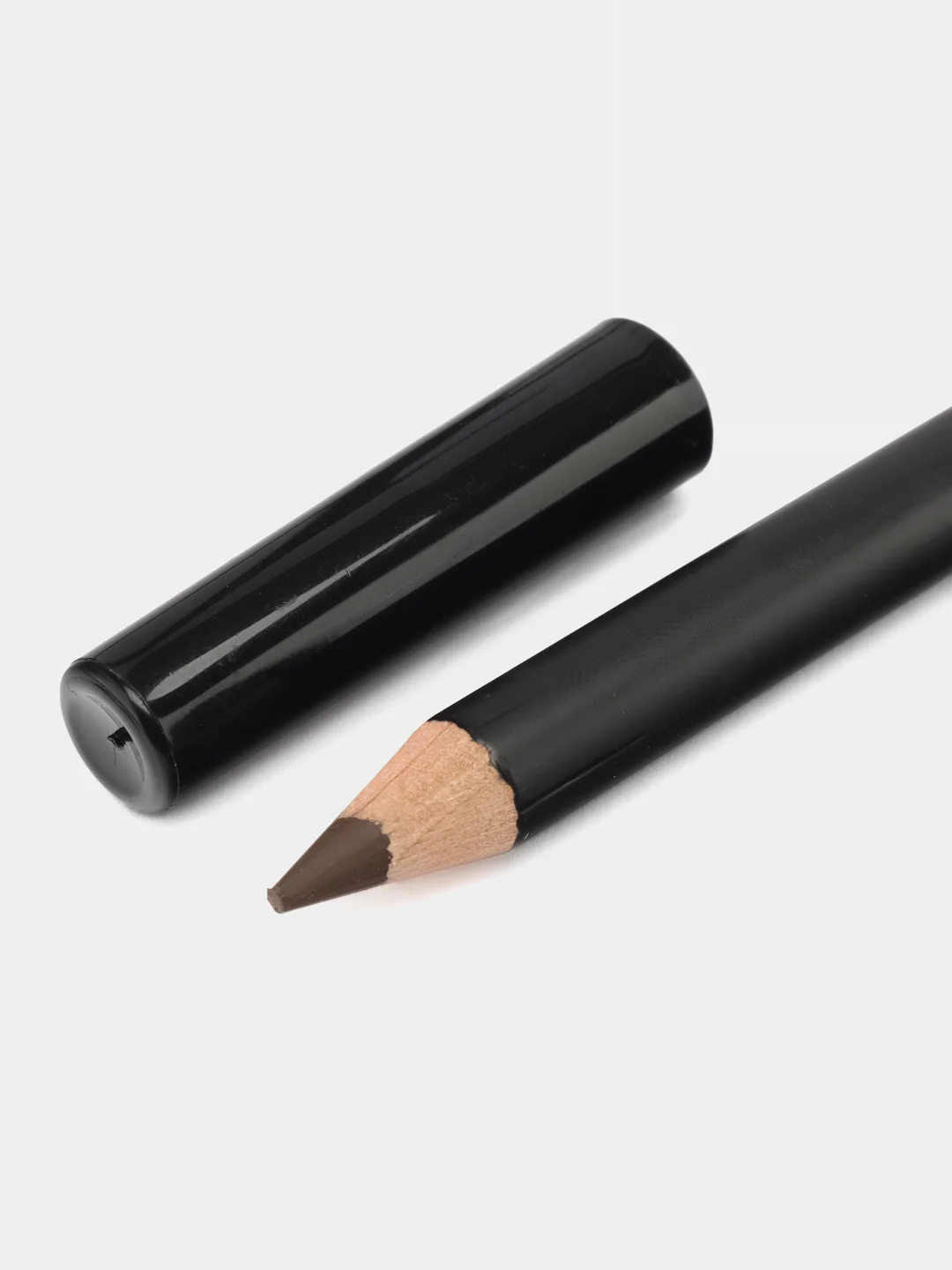 Коричневый карандаш для бровей kiki browliner 02 коричневый с щеточкой для моделирования