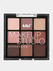 Тени для век kiki MAKEUP STUDIO тон 204 Rose, стойкая паллетка из 9 сияющих оттенков