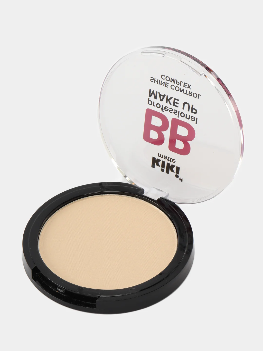 Бежевый пудра для лица kiki BB MAKEUP тон 11 бежевая роза, компактная, матирующая