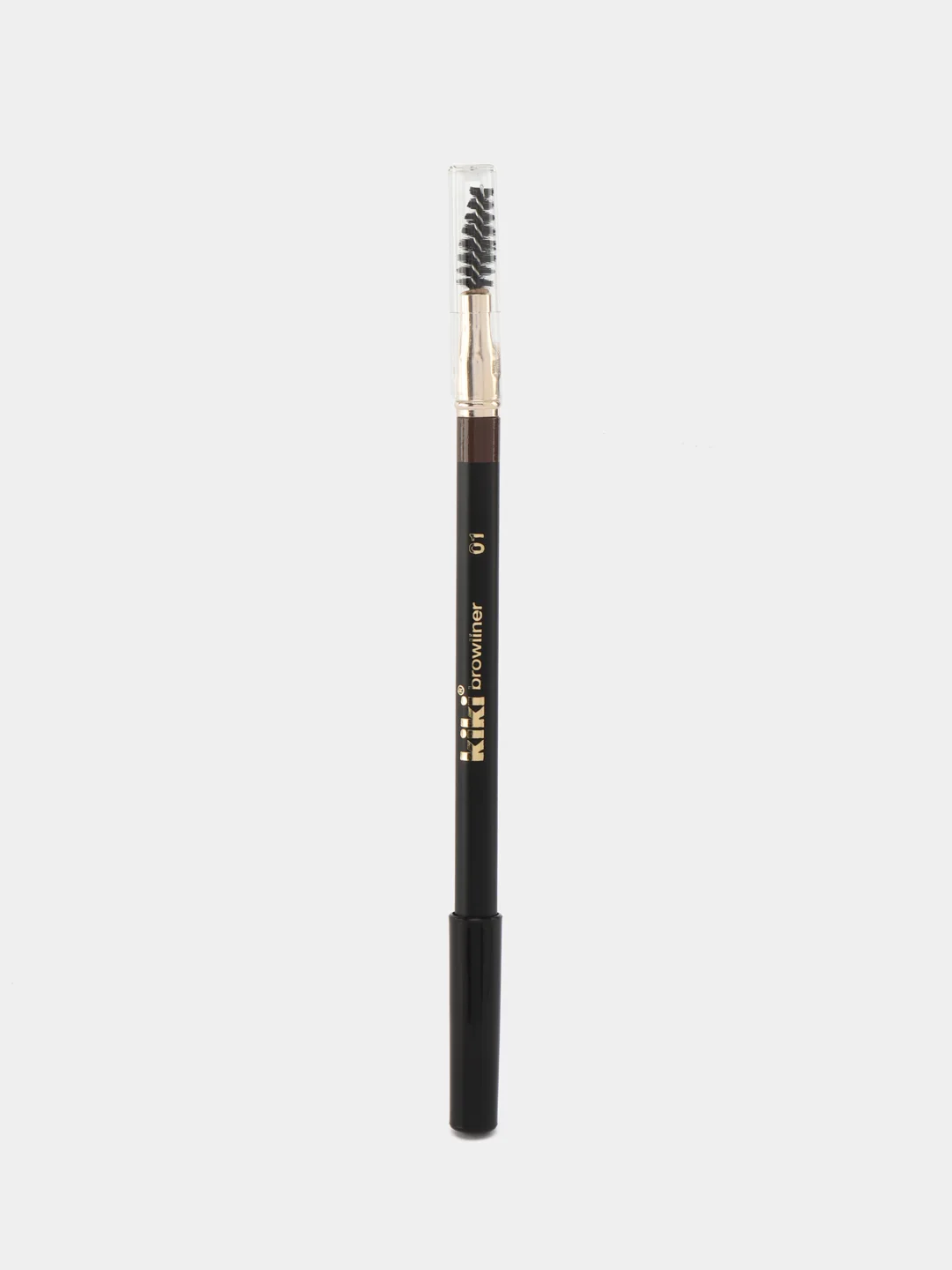 Светло-коричневый карандаш для бровей kiki browliner 01 светло-коричневый с щеточкой для моделирования