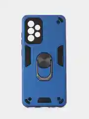 Синий чехол для Samsung Galaxy A52 / A52S противоударный, с металлической подставкой кольцом