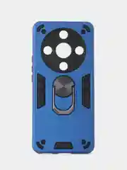 Синий чехол HONOR X9B (ХОНОР Х9Б) противоударный, с металлической подставкой кольцом