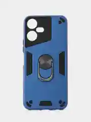 Синий чехол для Tecno Pova Neo 3 противоударный, с металлической подставкой кольцом