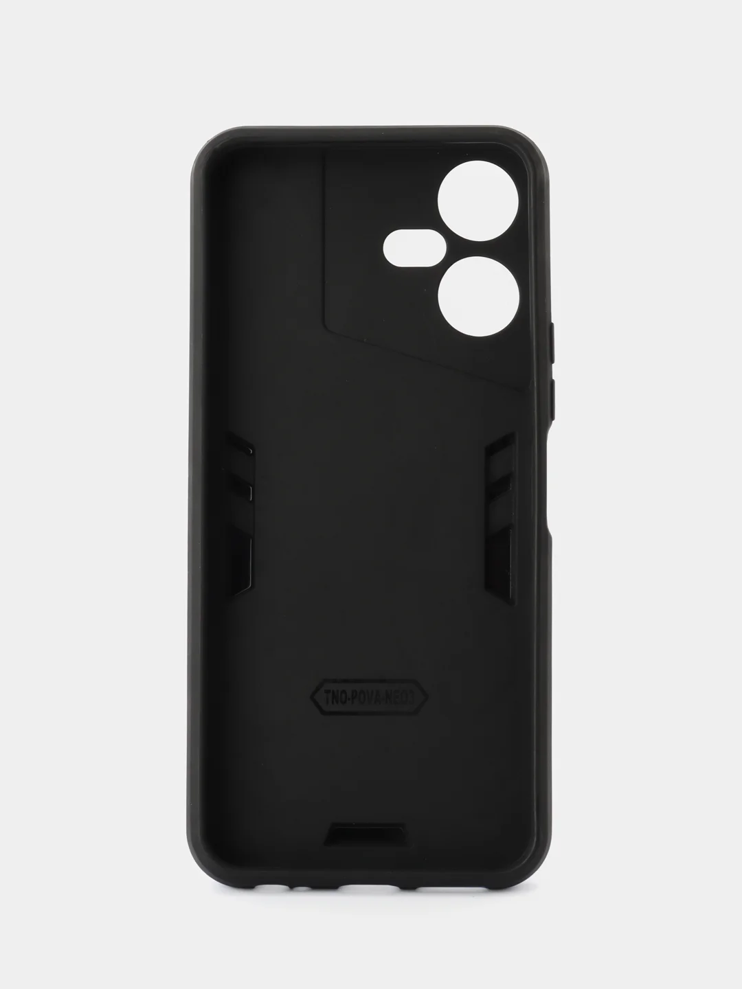 Синий чехол для Tecno Pova Neo 3 противоударный, с металлической подставкой кольцом