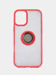 Красный чехол iPhone 16/15/14/13/12/11/Pro/Max/Plus, с металлической подставкой кольцом