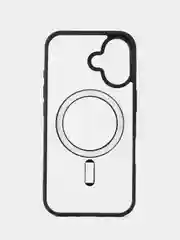 Черный чехол MagSafe для iPhone (Айфон) 11, 12, 13, 14, 15 Pro, Max, прозрачный, разноцветный