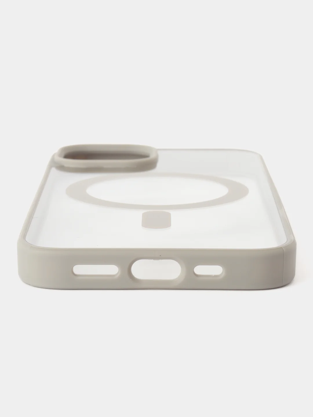Серый чехол MagSafe для iPhone (Айфон) 11, 12, 13, 14, 15 Pro, Max, прозрачный, разноцветный