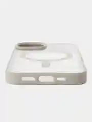 Серый чехол MagSafe для iPhone (Айфон) 11, 12, 13, 14, 15 Pro, Max, прозрачный, разноцветный