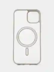 Серый чехол MagSafe для iPhone (Айфон) 11, 12, 13, 14, 15 Pro, Max, прозрачный, разноцветный