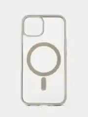 Серый чехол MagSafe для iPhone (Айфон) 11, 12, 13, 14, 15 Pro, Max, прозрачный, разноцветный