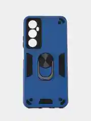 Синий чехол противоударный Realme C65 (Реалми С65), с металлической подставкой кольцом