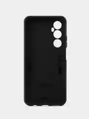 Черный чехол противоударный Realme C65 (Реалми С65), с металлической подставкой кольцом