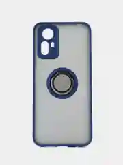 Синий чехол противоударный Xiaomi Redmi Note 12S 4G, с металлической подставкой кольцом