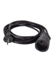 Удлинитель силовой шнур  штепс. гнездо ПВС 2*0,75 3м ES-03-001-black