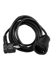 Удлинитель силовой шнур штепс. гнездо ПВС 3х1,5 3м ES-03-005-black
