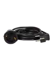 Удлинитель силовой шнур штепс. гнездо ПВС 3х1,5 3м ES-03-005-black
