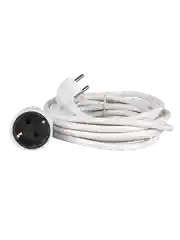 Удлинитель силовой шнур штепс. гнездо ПВС 3 х 1,5 5м ES-05-005-white