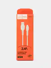 Белый кабель ONE DEPOT S08WT, TYPE-C-USB, 2.4 А, 1 метр, белый