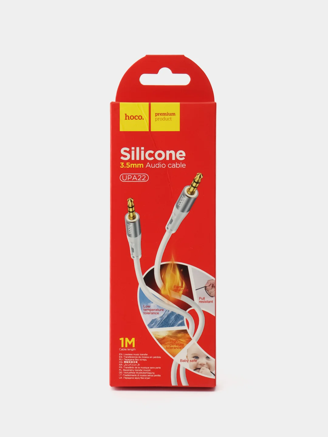 Силиконовый кабель AUX 3.5 minijack 3.5мм Hoco