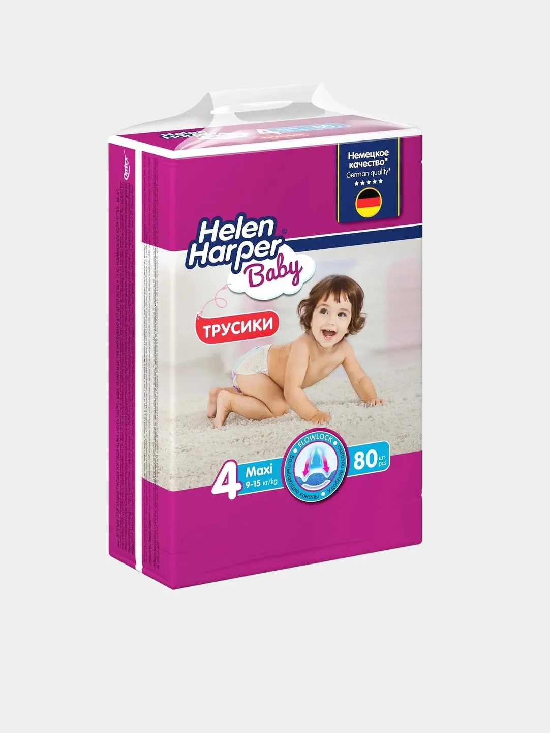 Подгузники - трусики Helen Harper Baby 9-15 кг размер 4 (Maxi) - 80 шт
