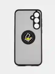Черный чехол противоударный Samsung Galaxy S23 FE / S23FE, с металлической подставкой кольцом