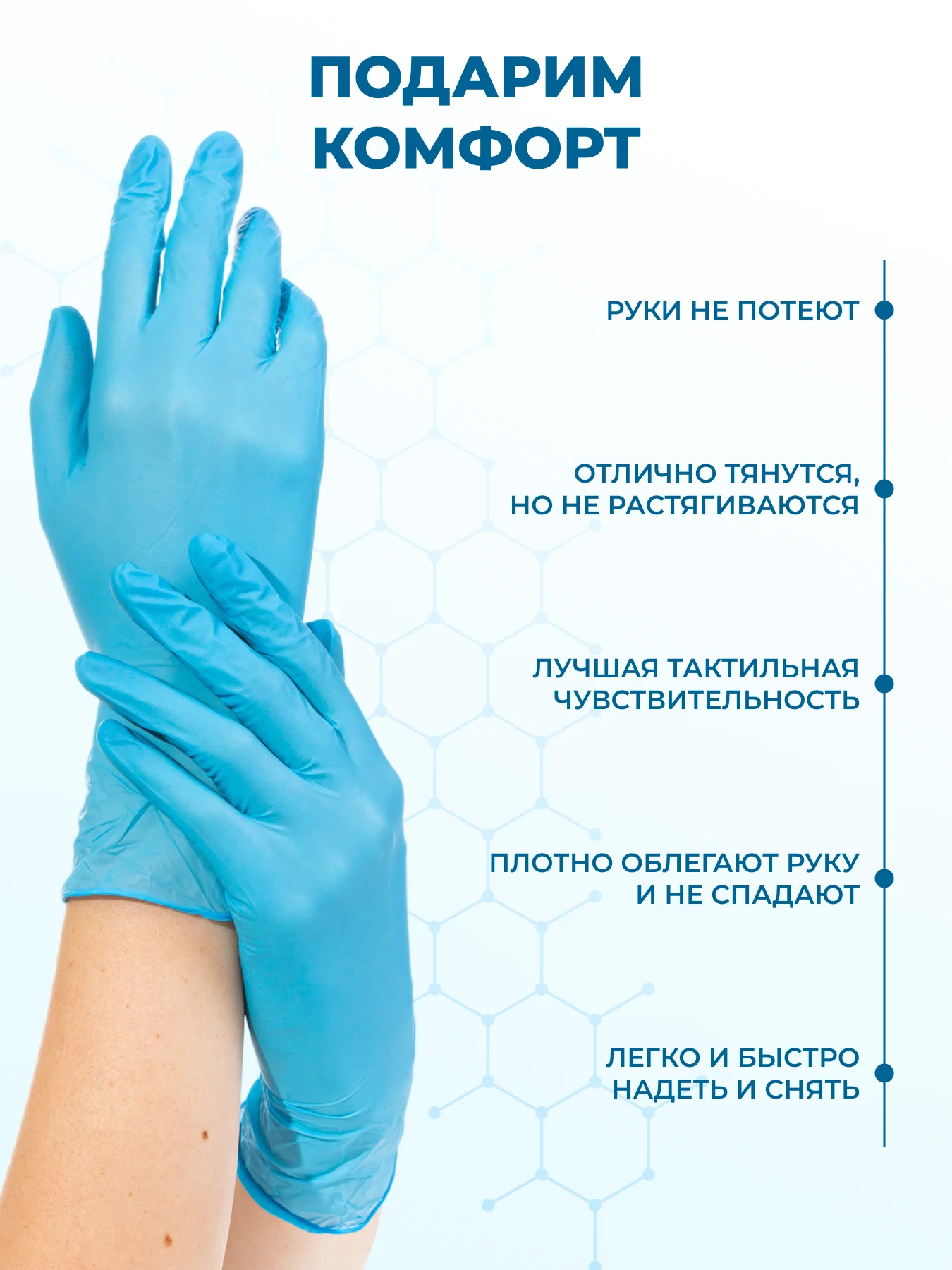 Перчатки нитриловые одноразовые медицинские S M XS L XL 100 шт