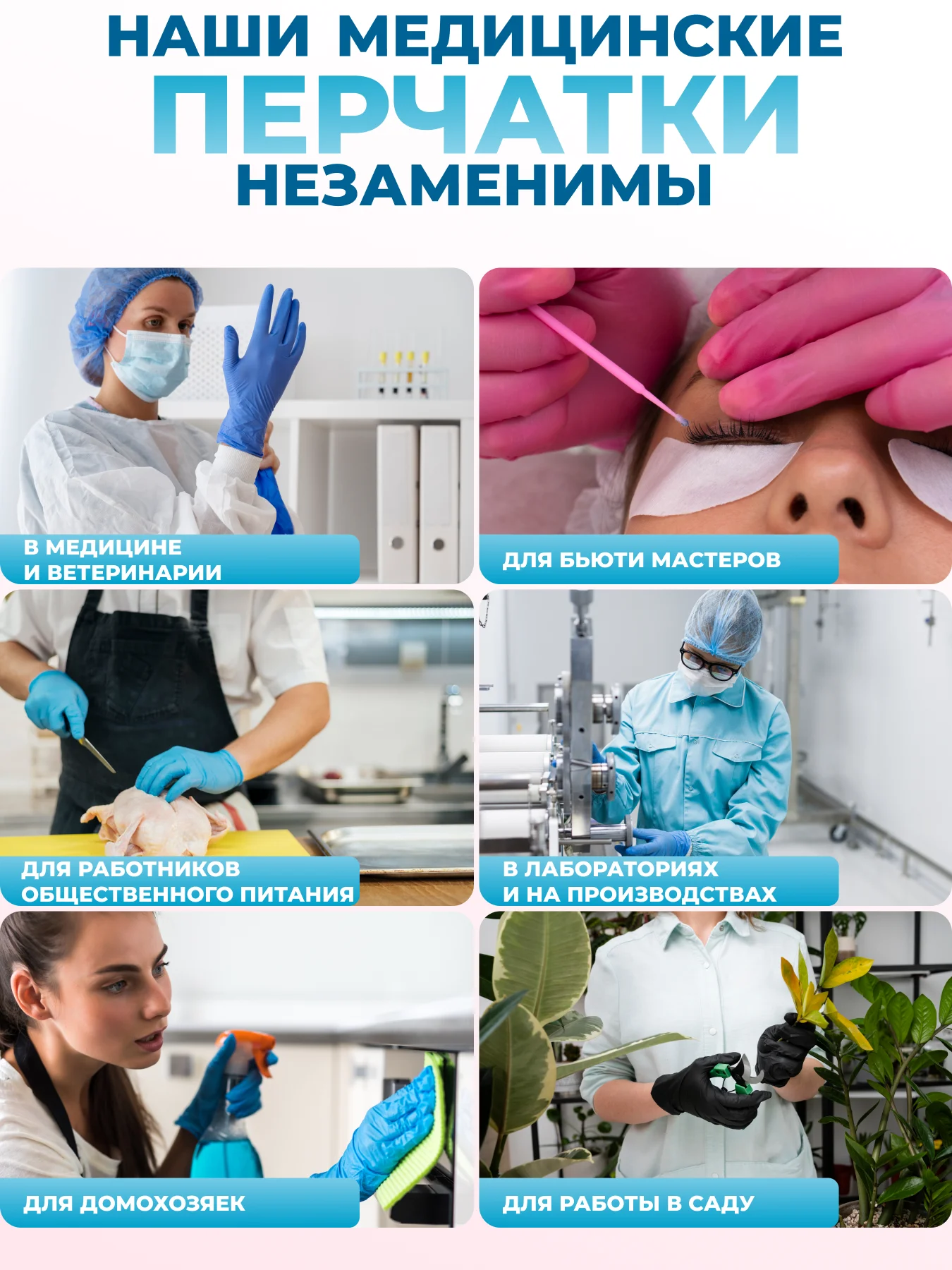Перчатки нитриловые одноразовые медицинские S M XS L XL 100 шт